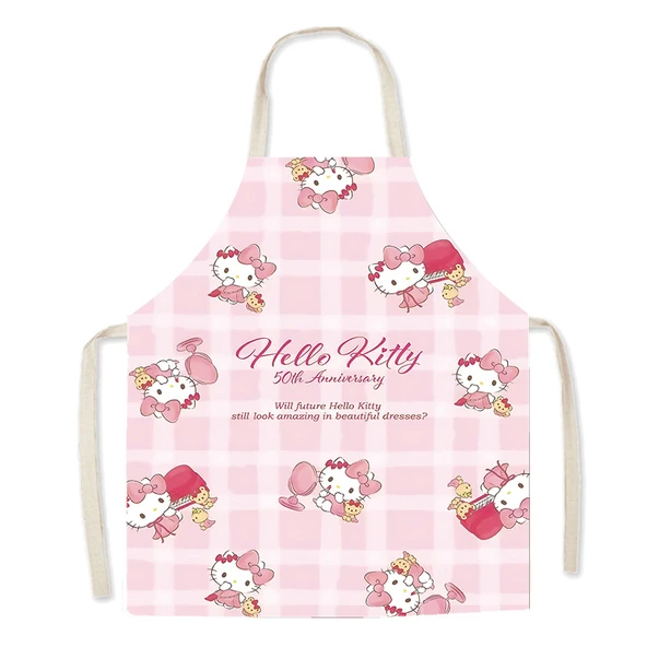 Sevimli Kedi Desenli Çocuk Mutfak Önlüğü HK-(7) 45x56cm - Kalın Pamuklu - Resim 6