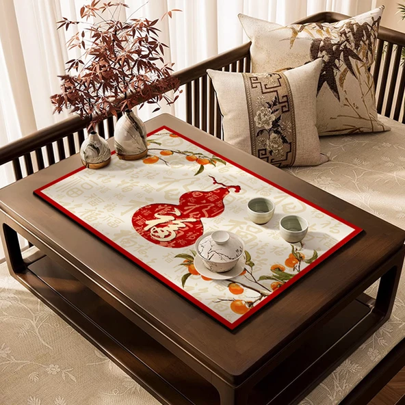 Zen Stil Çay Matı Fulu Ping An-NA-12272 25x50cm