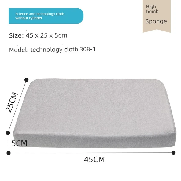 Çökme Önleyici Masaj Yastığı - Çay Beyazı Teknoloji Kumaşlı - Silindirsiz - Plaka Destekli - Yüksek Esnek Süngerli - 5-5cm