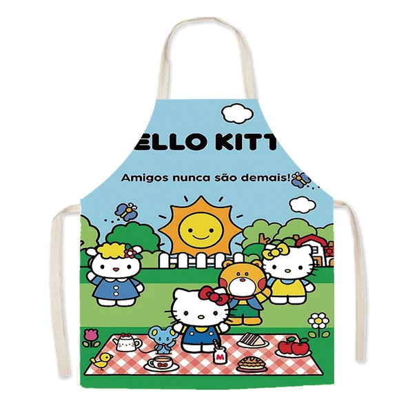 Sevimli Kedi Desenli Çocuk Mutfak Önlüğü HK-(7) 45x56cm - Kalın Pamuklu - Resim 10