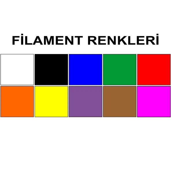 Sarı Renk 3D Kalem + 10 Renk Toplam 50 Metre Pla Filament + Şablon - 2