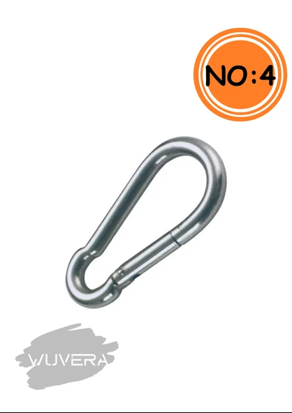 Wuvera 4 Numara Yaylı Karabina – Hafif ve Pratik Taşıma Kancası - 4