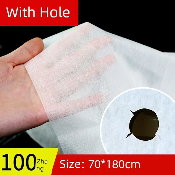 Delikli Tek Kullanımlık Yatak Örtüsü - 70*180cm Beyaz - 100 Adet