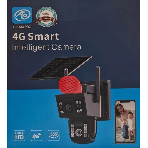 O-Kam 3916 4G Sim Kartlı Güneş Enerjili Solar Full HD Kamera - 5