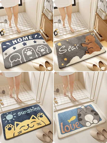 Kaymaz Banyo Paspası 40x60 cm - Corgi Desenli - 6