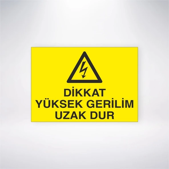 Dikkat Yüksek Gerilim Uzak Dur Sticker 20X28 Cm