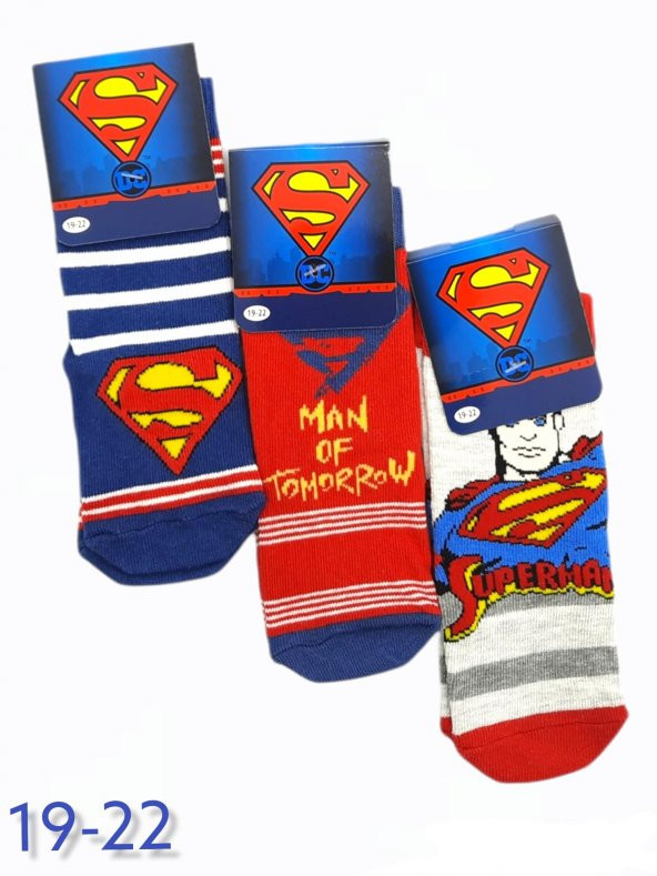 Superman Desenli Erkek Çocuk Çorabı  BT-0288 - 4