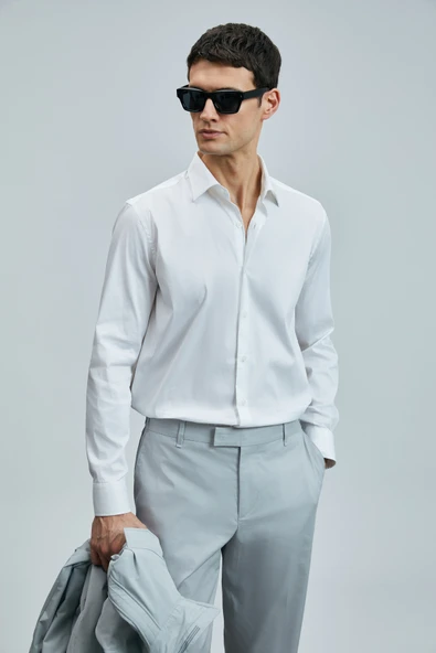 Lufian 111010635 Farem Erkek Basic Gömlek Regular Fit Erkek Gömlek - Resim 6