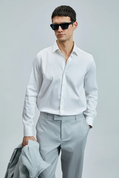 Lufian 111010635 Farem Erkek Basic Gömlek Regular Fit Erkek Gömlek - Resim 3