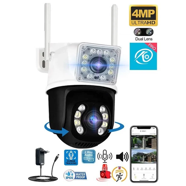 O-Kam 3011 Dual Lens Wi-Fi Akıllı Kamera , Yapay Zeka, Gece Görüş, Full HD Kamera - 2