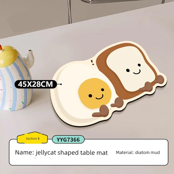 Jellycat Şekilli Çizgi Film Desenli Masa Örtüsü - B Model - 45x28cm