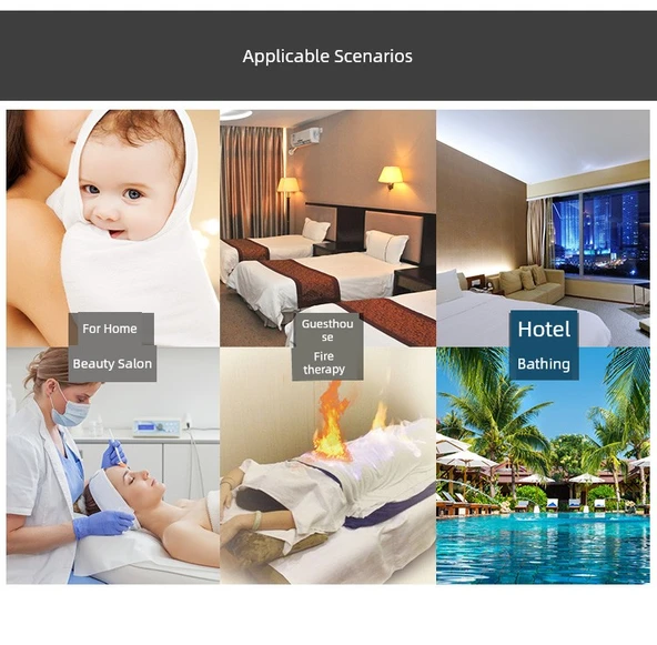 Otel Spa Beyaz Havlu - Nakışlı (50 Karakter) - 11
