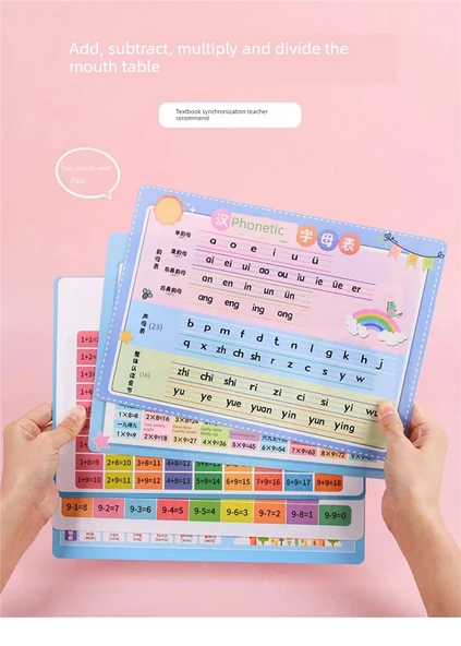 Çocuklar için Eğitici Matematik ve Okuma Yazma Tablosu - Çince Pinyin Alfabesi - 9