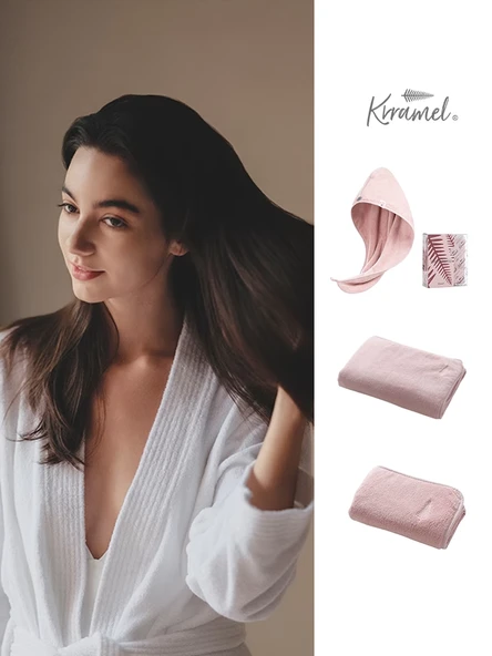 Deniz Yosunu Kadife Krem Sarı Banyo Havlusu - 2