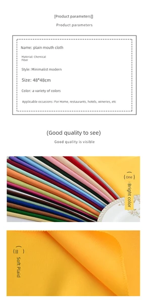 Jakarlı Otel Restoran Peçetesi 48x48cm Polyester - Gök Mavisi - Resim 9