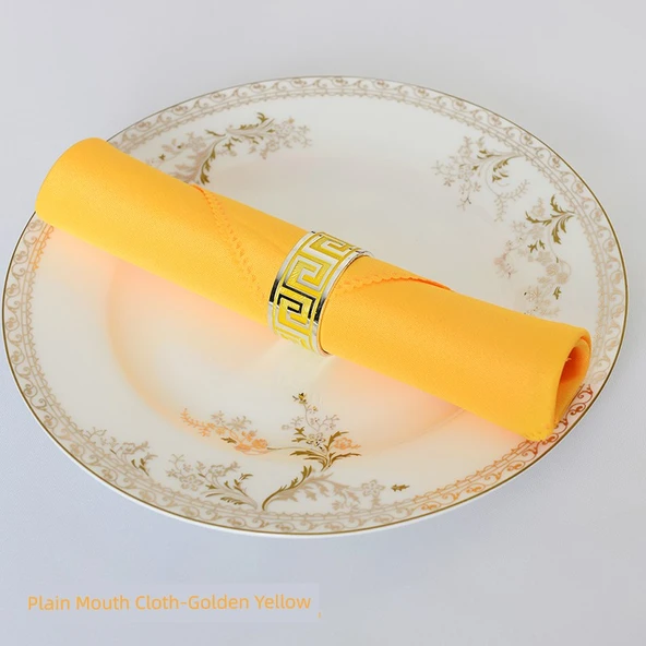 Jakarlı Otel Restoran Peçetesi 48x48cm Polyester - Altın Sarısı