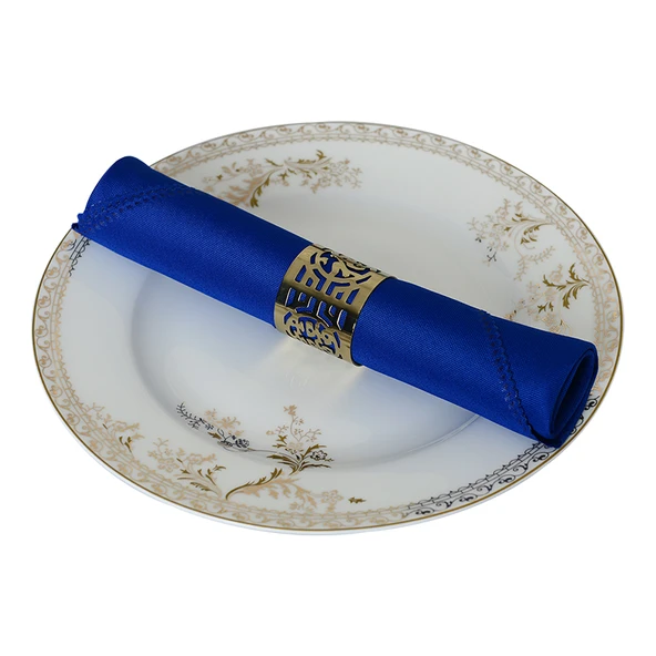 Jakarlı Otel Restoran Peçetesi 48x48cm Polyester - Gül Kırmızısı - Resim 6