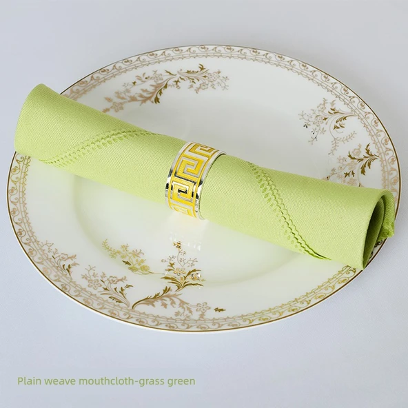 Jakarlı Otel Restoran Peçetesi 48x48cm Polyester - Çimen Yeşili