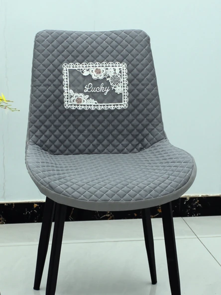 Nordik Stil Yemek Sandalyesi Kılıfı - Şanslı Mavi 22 - 2