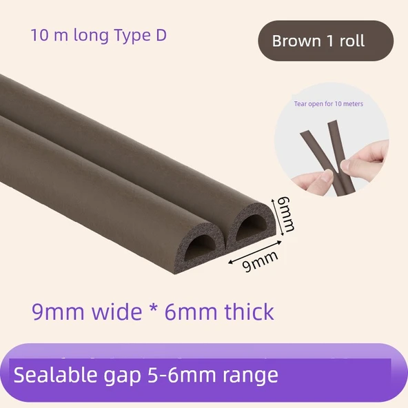 Toz Geçirmez Kaymaz Temperli Cam Masa Matı - Kahverengi D Tipi 9mm x 10m x 6mm