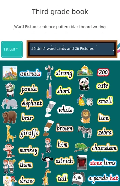 İlkokul İngilizce Flash Kartları - 52 Ünite (Kelime + Resim) + Manyetik Şerit - Resim 11