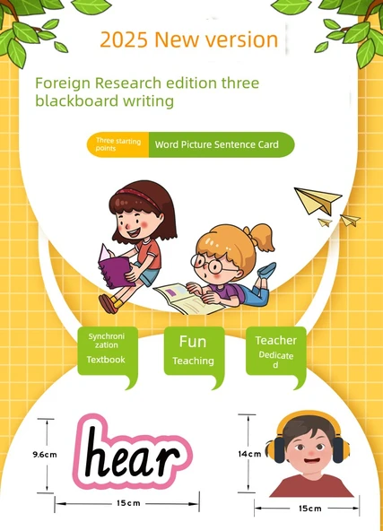 İlkokul İngilizce Flash Kartları - 52 Ünite (Kelime + Resim) + Manyetik Şerit - Resim 7