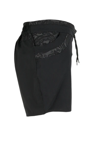 Kadın Deniz Şortu 2 Adet Cepli Pamuklu Su Yitici Özellik Tahriş Etmez Siyah BN-10 - Resim 2