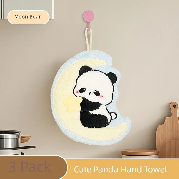 Panda Desenli El Havlusu - Ay Ayı 3