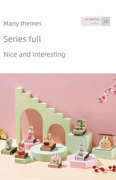 3D Kağıt Oyma Not Takvimi - Panda Çiçek Takvimi Kutulu - Resim 8