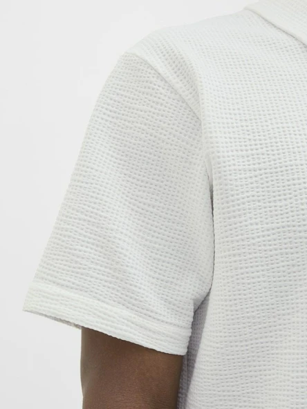 Jack Jones Sago Textured Erkek Polo Yaka Tişört 12276735 - 2