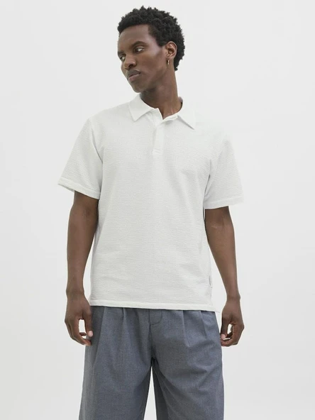 Jack Jones Sago Textured Erkek Polo Yaka Tişört 12276735 - 4
