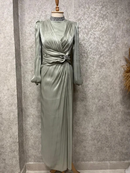 25Y5058 ABİYE JANJAN BEL TOKA DETAY YAKA TAŞLI