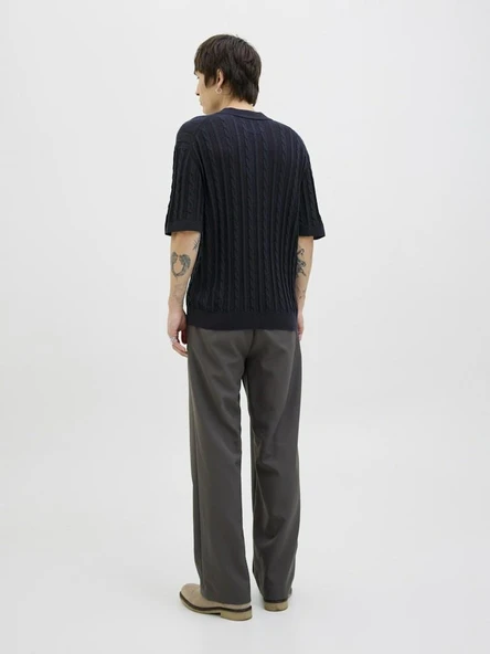 Jack Jones Lamason Knıt Oversize Fit Triko Polo Yaka Erkek Tişört 12277518 - 3