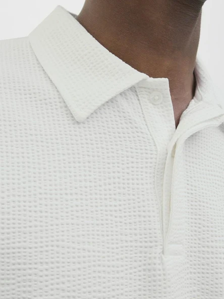 Jack Jones Sago Textured Erkek Polo Yaka Tişört 12276735 - 3