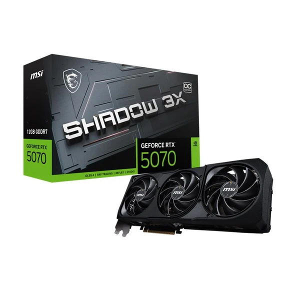 MSI VGA GEFORCE RTX 5070 12G SHADOW 3X OC RTX5070 12GB GDRR7 192B DX12 PCIE 5.0 X16 3XDP 1XHDMI