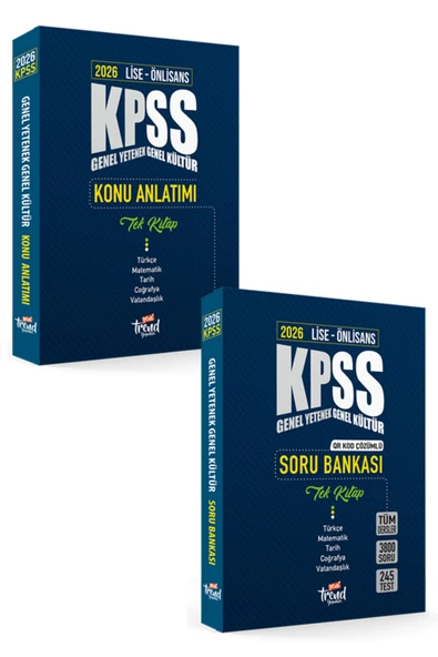 Kpss Ortaöğretim (LİSE) & Önlisans: Tek Konu Anlatımı Ve Tek Soru Bankası Ikili Kitap Seti