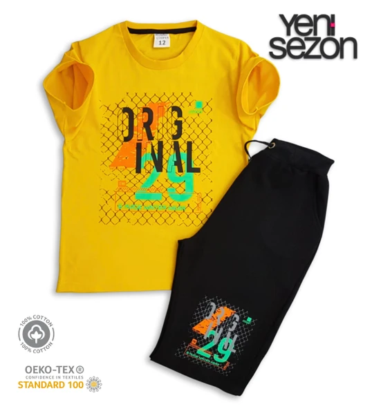 Triliya Pamuklu Unisex Çocuk Kapri Takımı (Cepli & Kordonlu, 3-12 Yaş) TRL-36 - 2