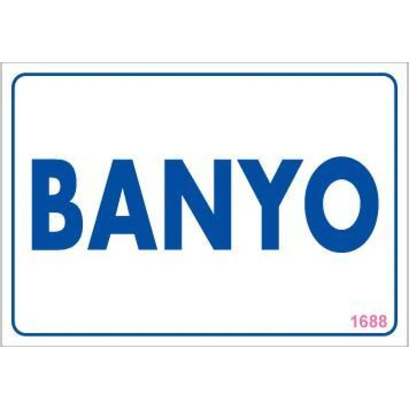 Banyo Uyarı Levhası 17,5x25 KOD:1688