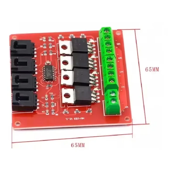 4 Kanal Mosfet Sürücü Modül Pwm Hız Kontrol Motor Selenoid Valf Anahtar Led Lamba Dimmer - Resim 6