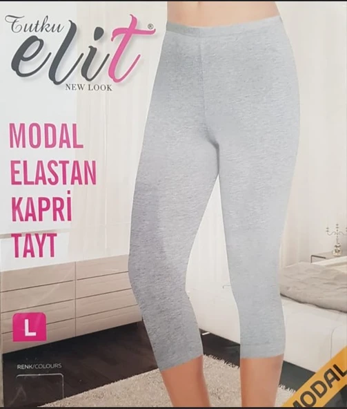 Tutku Elit Bayan Modal Elastan Dizaltı Kapri Tayt  2102 - 8