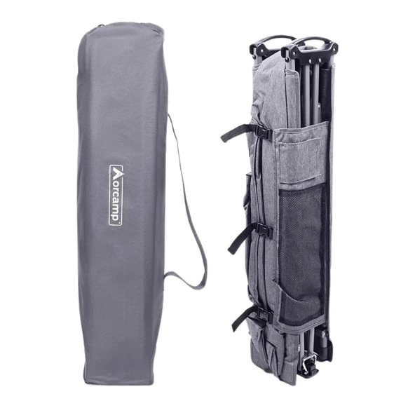 Letto Katlanabilir Kamp Yatağı & Kampet - Orcamp -Cepli - Gri - OUT-2361 - 5