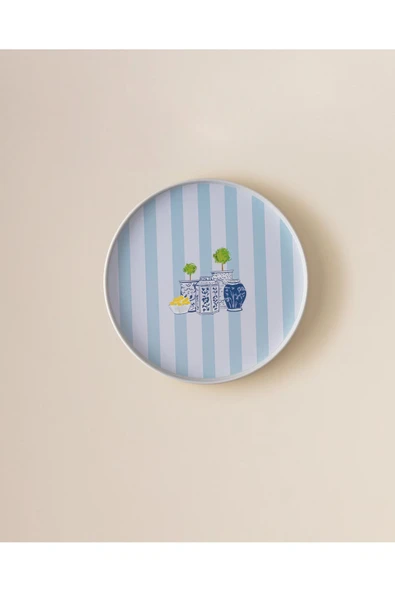 Carine Yuvarlak Sunum Tepsi - Renkli - Resim 2