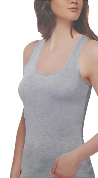 Tutku Elit Bayan Elastan Modal Geniş Askı Atlet 6 'lı 2002 - 3