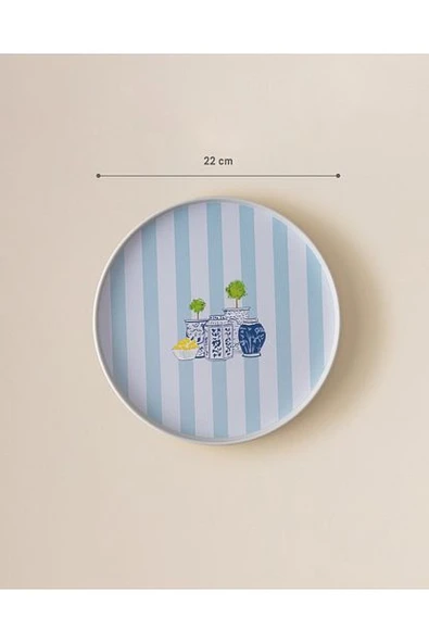 Carine Yuvarlak Sunum Tepsi - Renkli - Resim 2