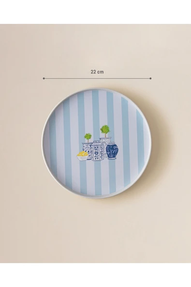 Carine Yuvarlak Sunum Tepsi - Renkli - Resim 4