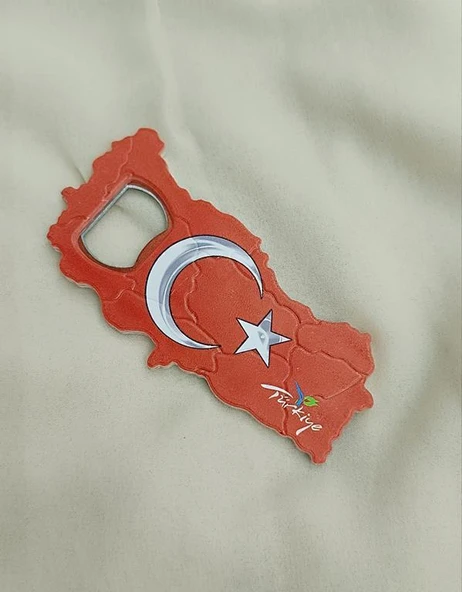 Magnet Açacak Gazoz Şişe Açacağı Mıknatıslı Buzdolabı Süsü Türk Bayrak Model