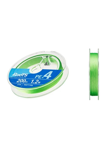 Gosen X4 Roots PE 4 Örgü İp Misina 200mt Light Green