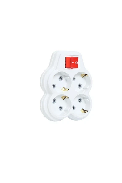 (F335) 4 LÜ ANAHTARLI GOLYAT FİŞ PRİZ