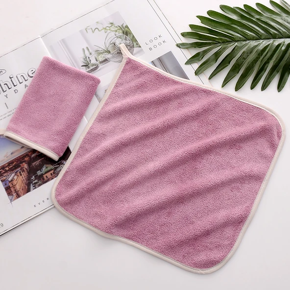 Mutfak Temizlik Bezi - Gül Kurusu - 30x30cm - 5'li Paket