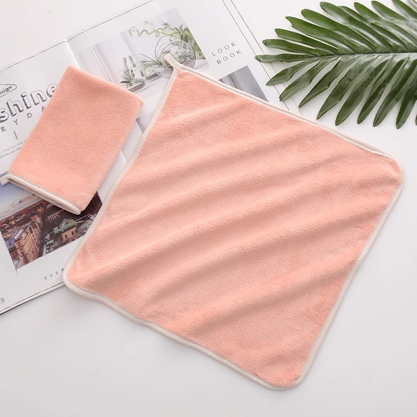 Mutfak Temizlik Bezi - Kiraz Pembesi - 30x30cm - 5'li Paket